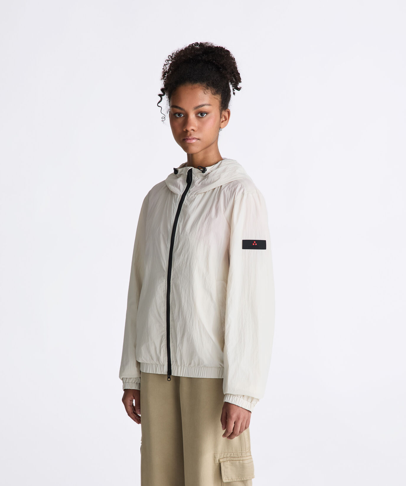 Blouson bomber en toile l&eacute;g&egrave;re de nylon avec capuche  Peuterey - large image number 1