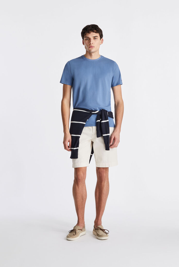 T-Shirt aus Baumwoll-Stretch-Piqu&eacute; mit Seide  Peuterey - medium