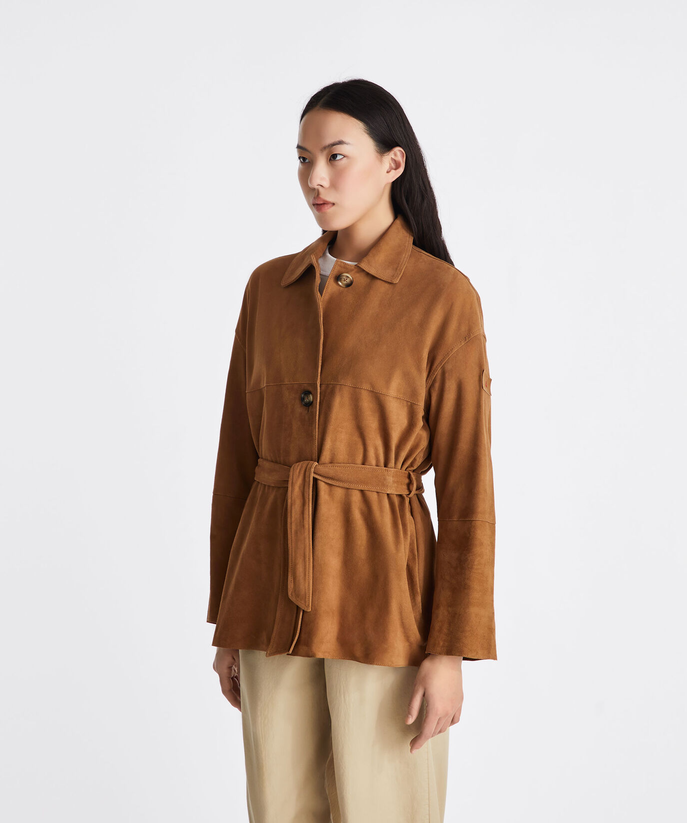 Suede leather shirt with sash  Peuterey - large image number 1
