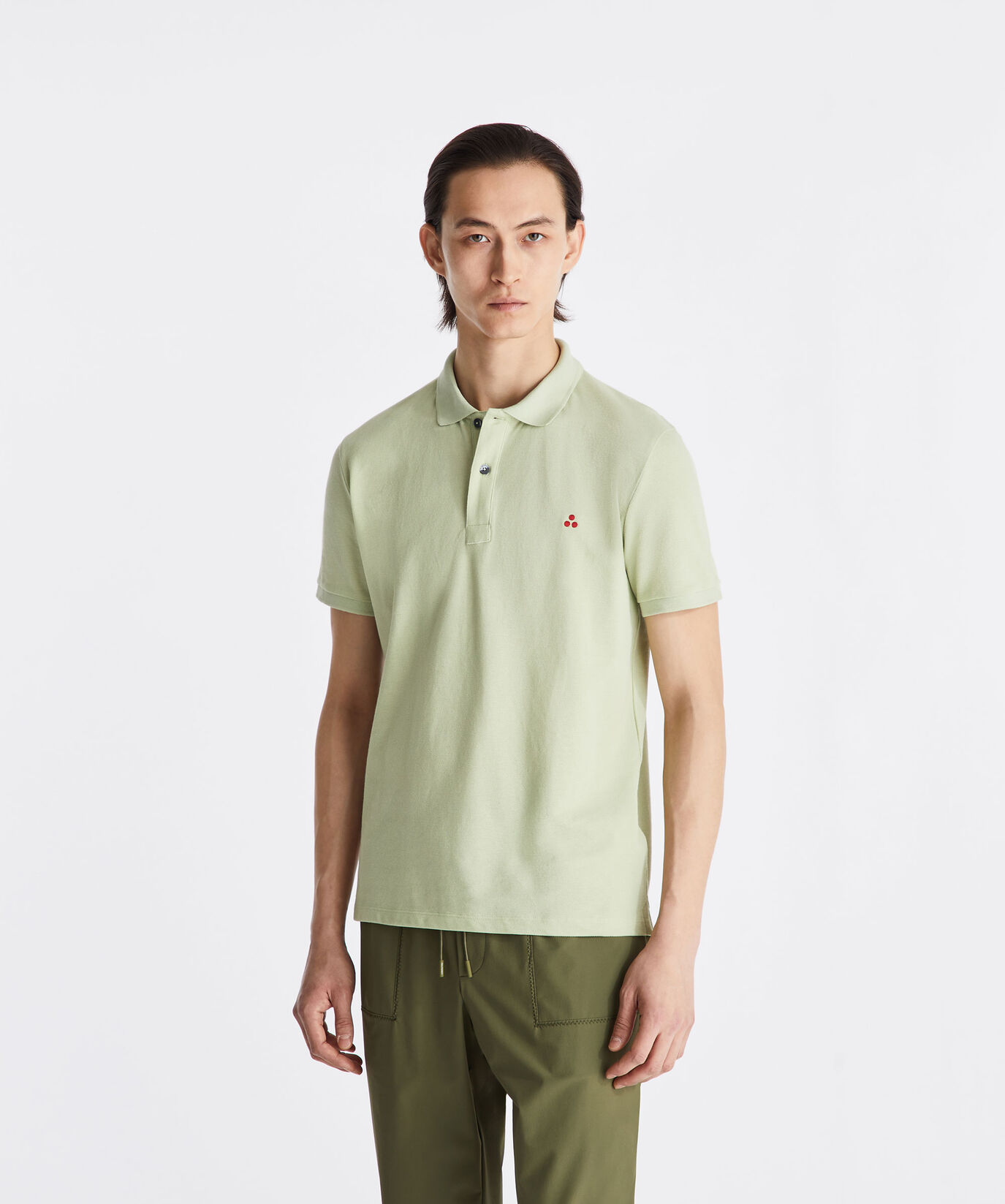 Cotton pique polo shirt with embroidered logo  Peuterey - large image number 1