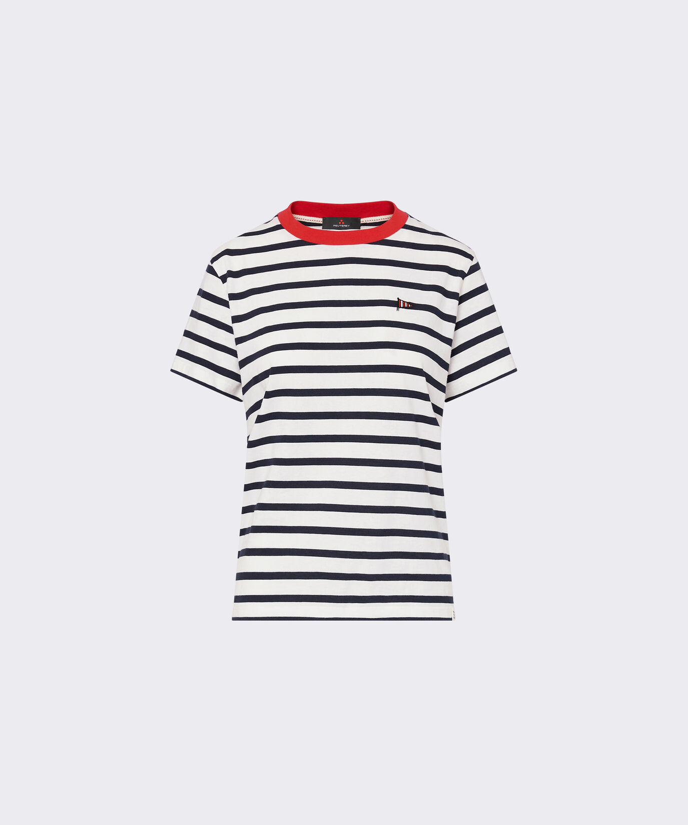 Striped T-shirt with contrasting colour collar  Peuterey - large