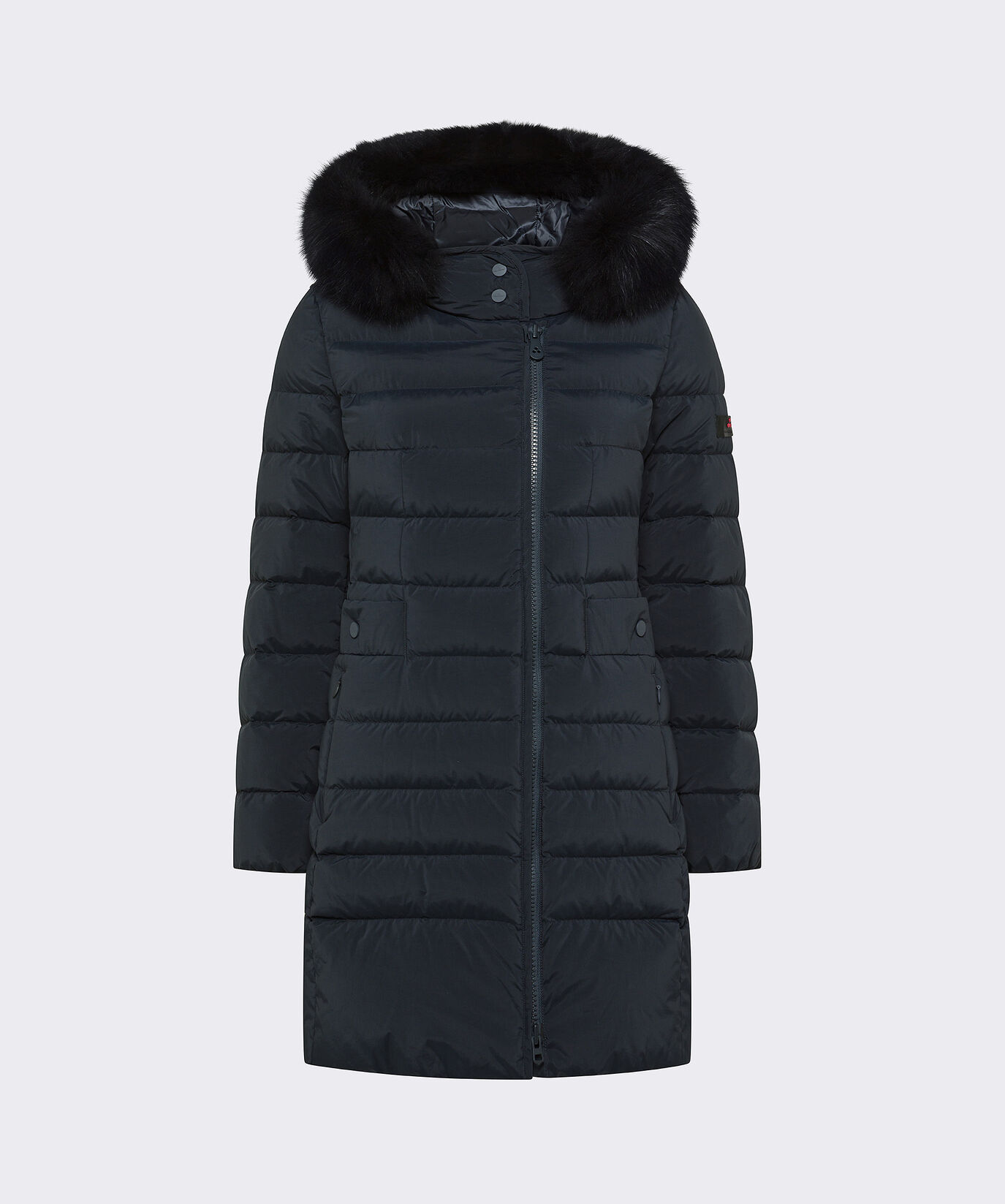 Long Down Jacket with High Collar And Fur Edging  Peuterey - large