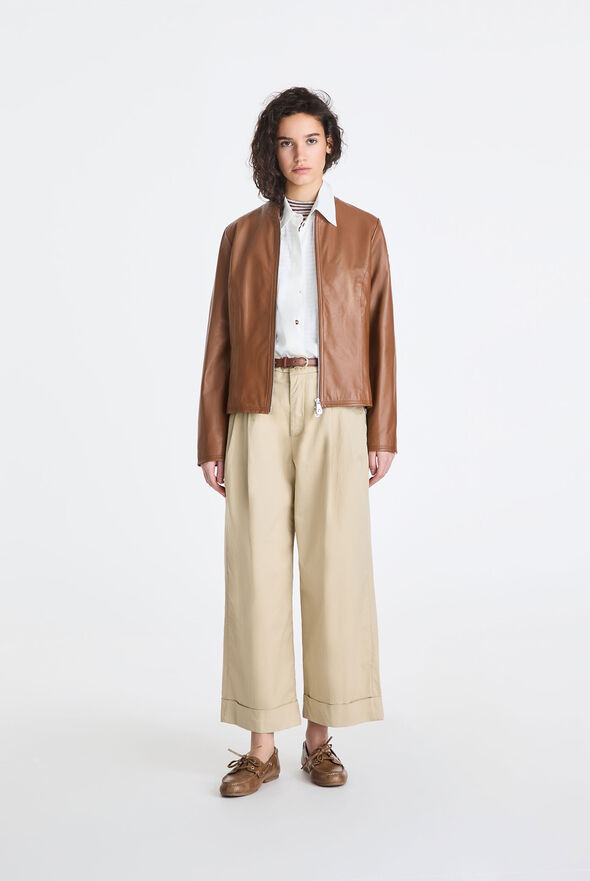 Short dyed Nappa leather biker jacket  Peuterey - medium