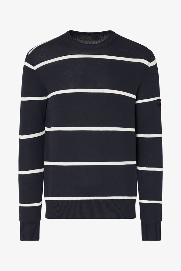 Pull ras-du-cou ray&eacute; en tricot de coton  Peuterey - still-fondo-neutro