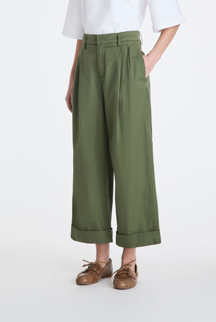 High-waisted cotton poplin trousers  Peuterey - medium