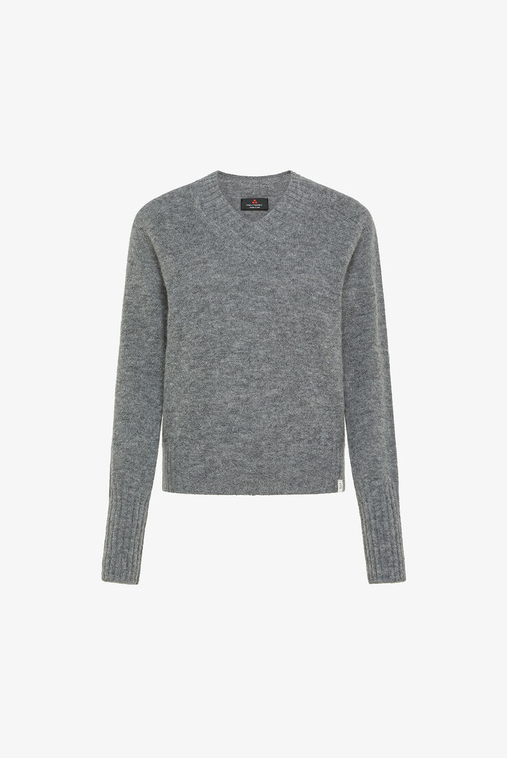 Pullover mit V-Ausschnitt aus einer Alpaka-Mischung  Peuterey - still-fondo-neutro