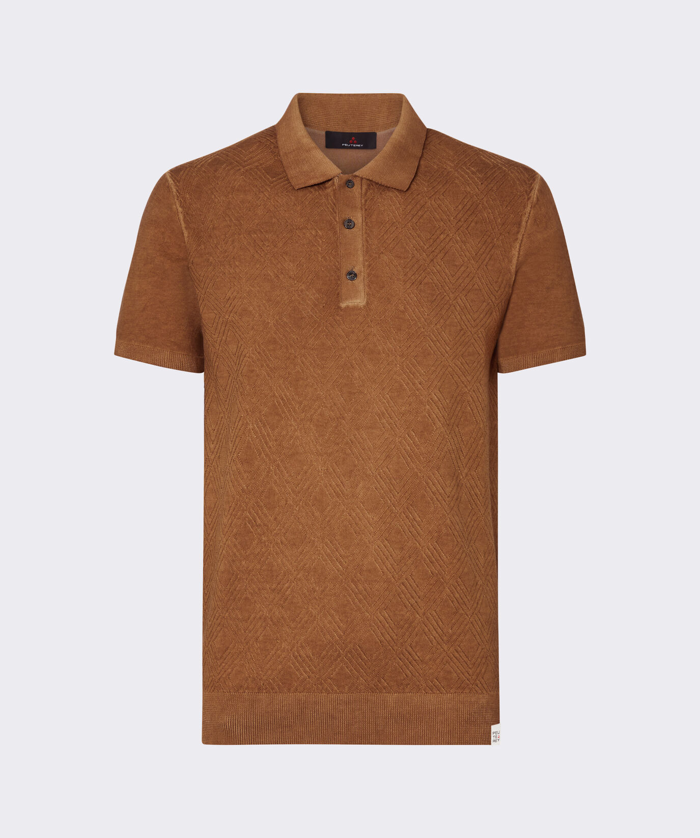 Polo en tricot de coton teint en pi&egrave;ce  Peuterey - large image number 4
