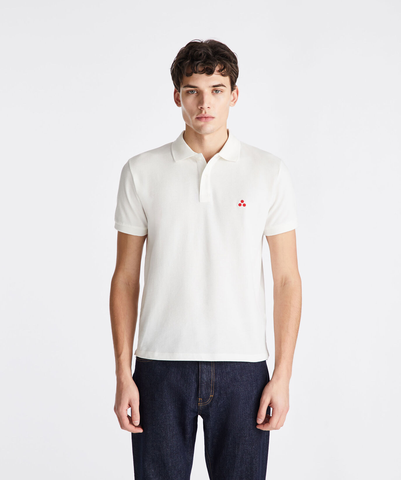 Cotton pique polo shirt with embroidered logo  Peuterey - large image number 1