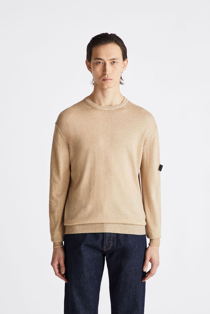 Pullover aus st&uuml;ckgef&auml;rbtem Baumwolltrikot  Peuterey - medium