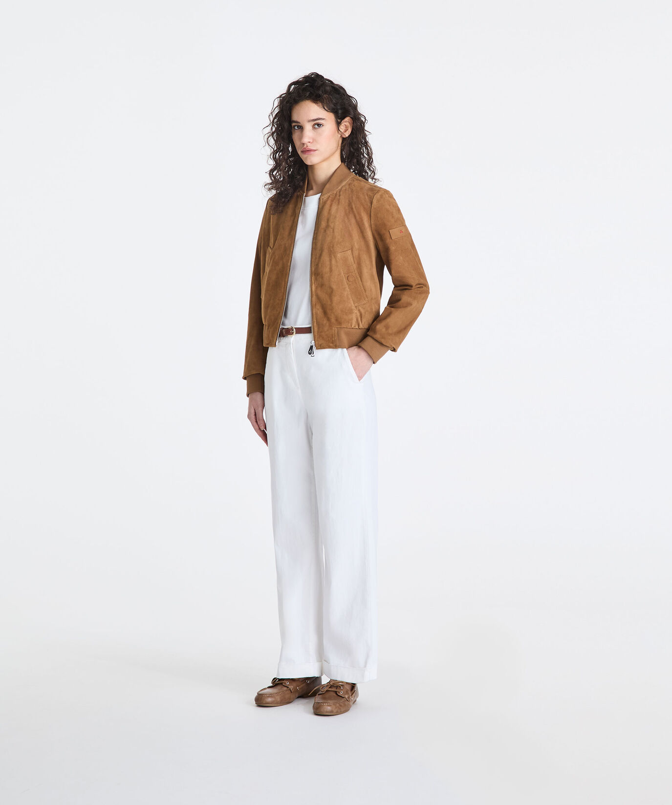 Cazadora b&oacute;mber corta de ante  Peuterey - large image number 0