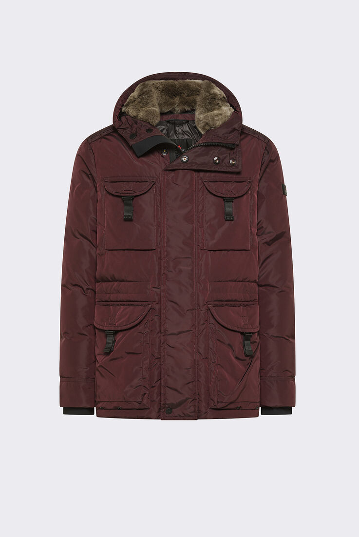 Taffeta Field Jacket with Fur Hood  Peuterey - medium
