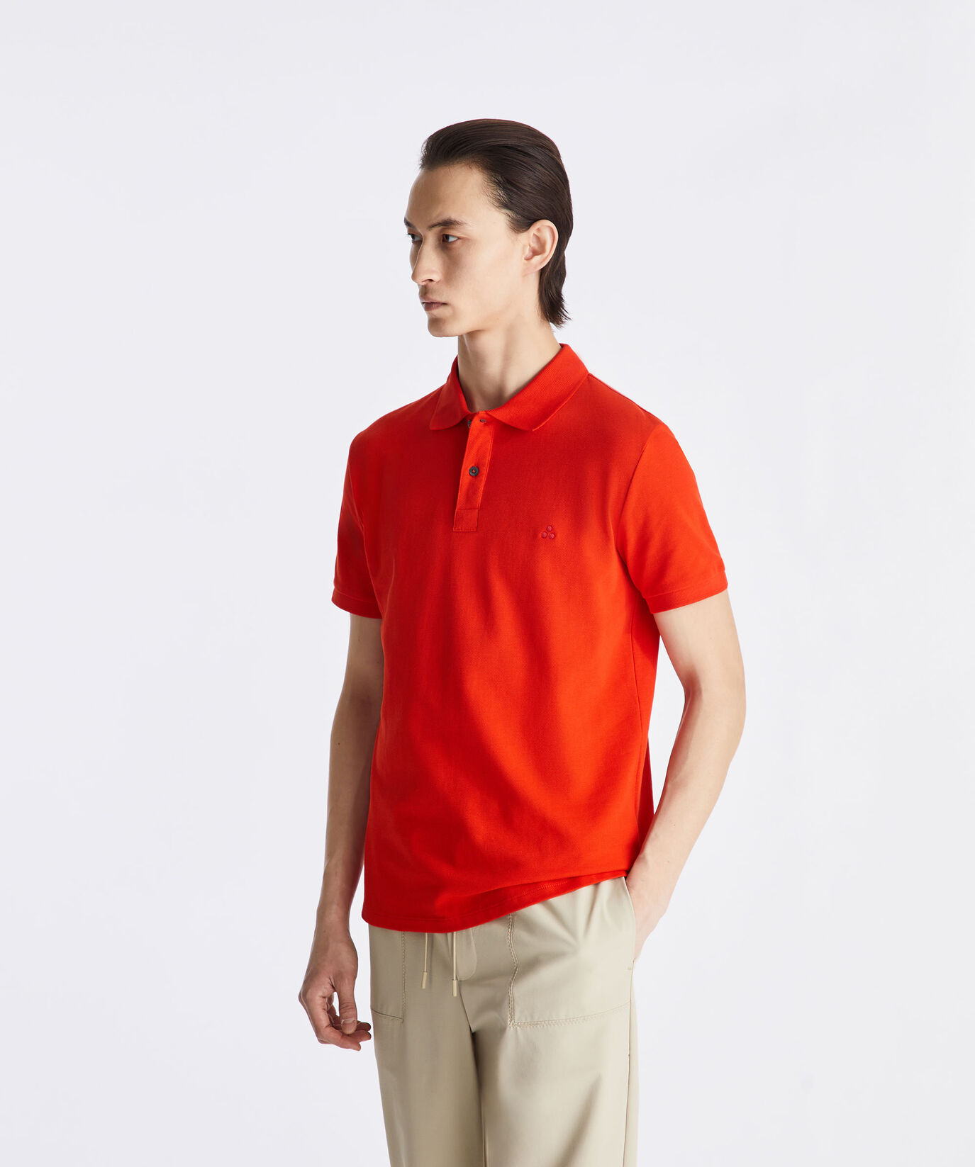 Cotton pique polo shirt with embroidered logo  Peuterey - large image number 1