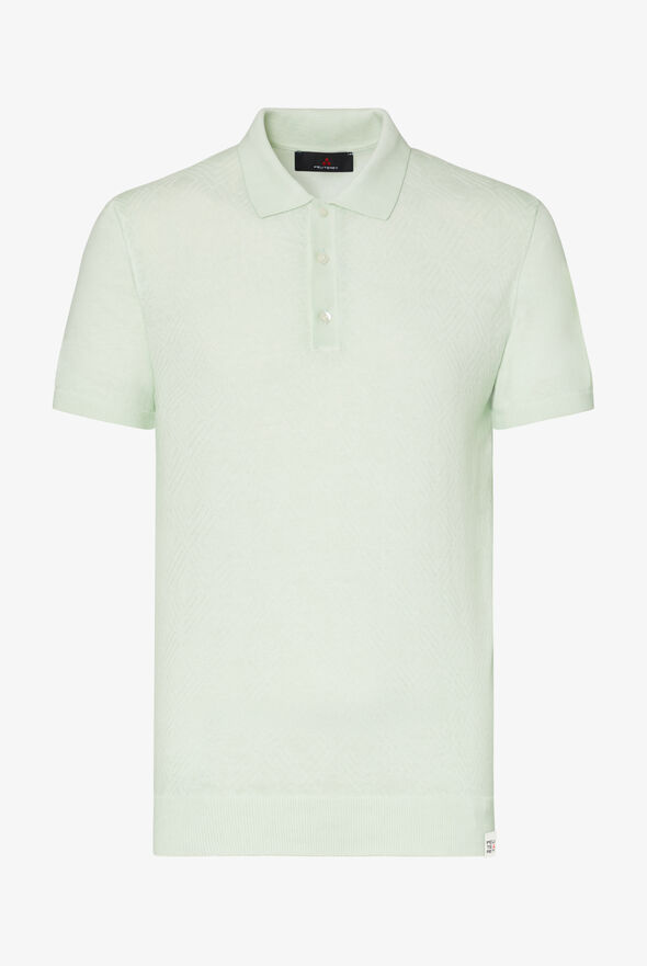 Polo en tricot de coton teint en pi&egrave;ce  Peuterey - still-fondo-neutro