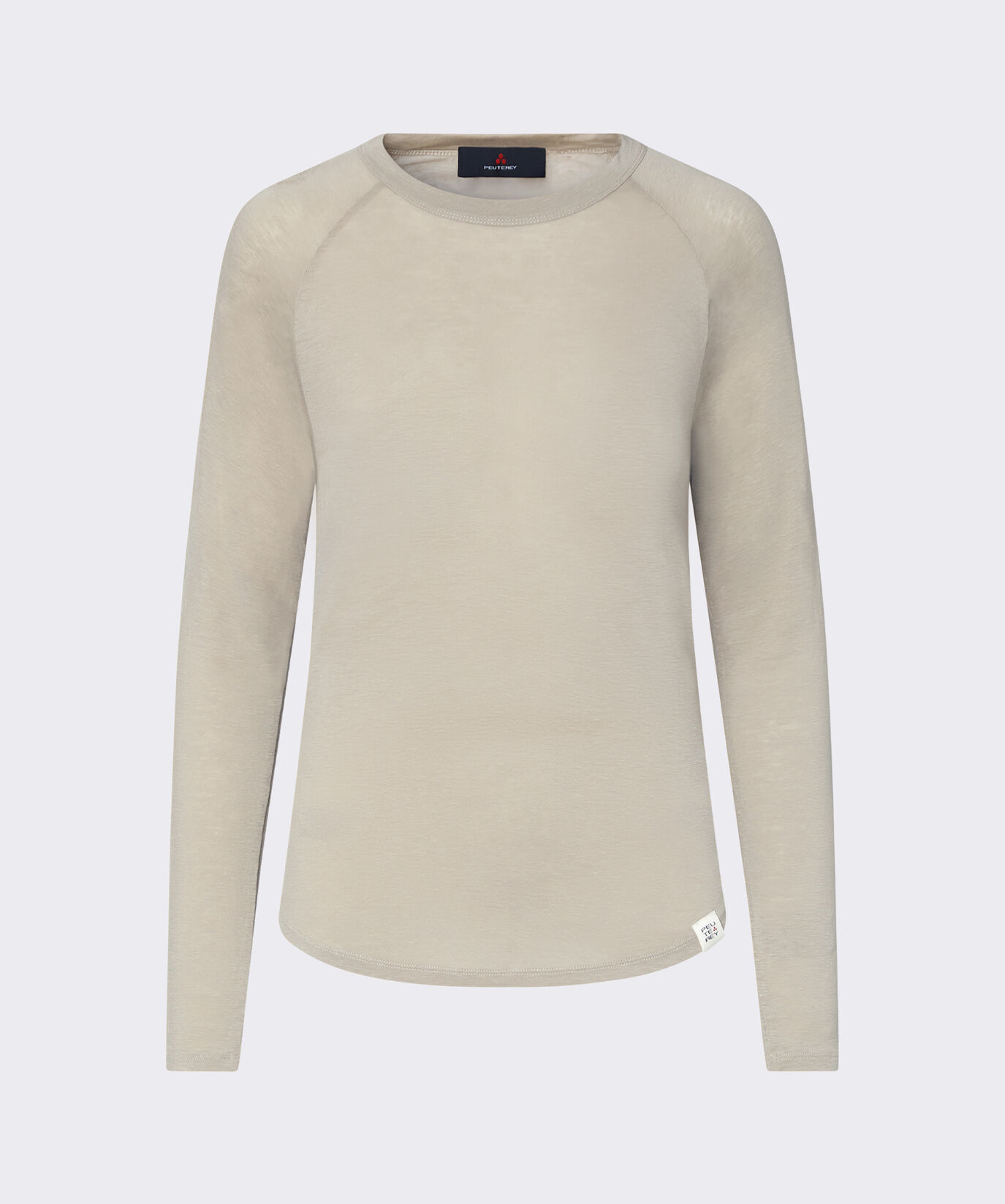 T-shirt &agrave; manches longues en lin m&eacute;lang&eacute;  Peuterey - large