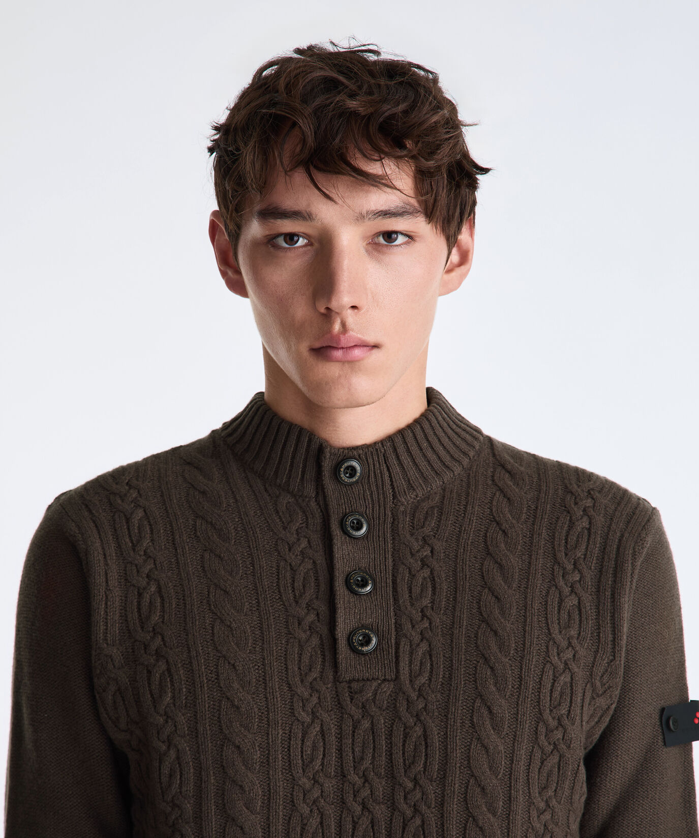 Cable-knit Sweater with Buttons  Peuterey - large