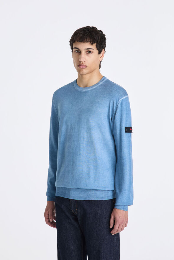 Pullover aus st&uuml;ckgef&auml;rbtem Baumwolltrikot  Peuterey - medium