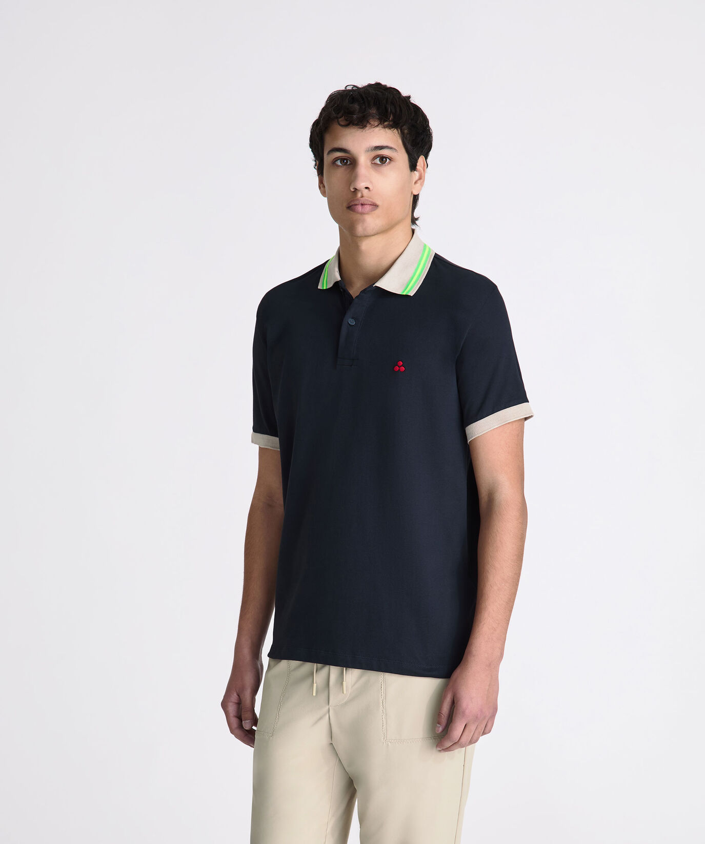 Polo de piqu&eacute; de algod&oacute;n el&aacute;stico con detalles fl&uacute;or  Peuterey - large image number 1