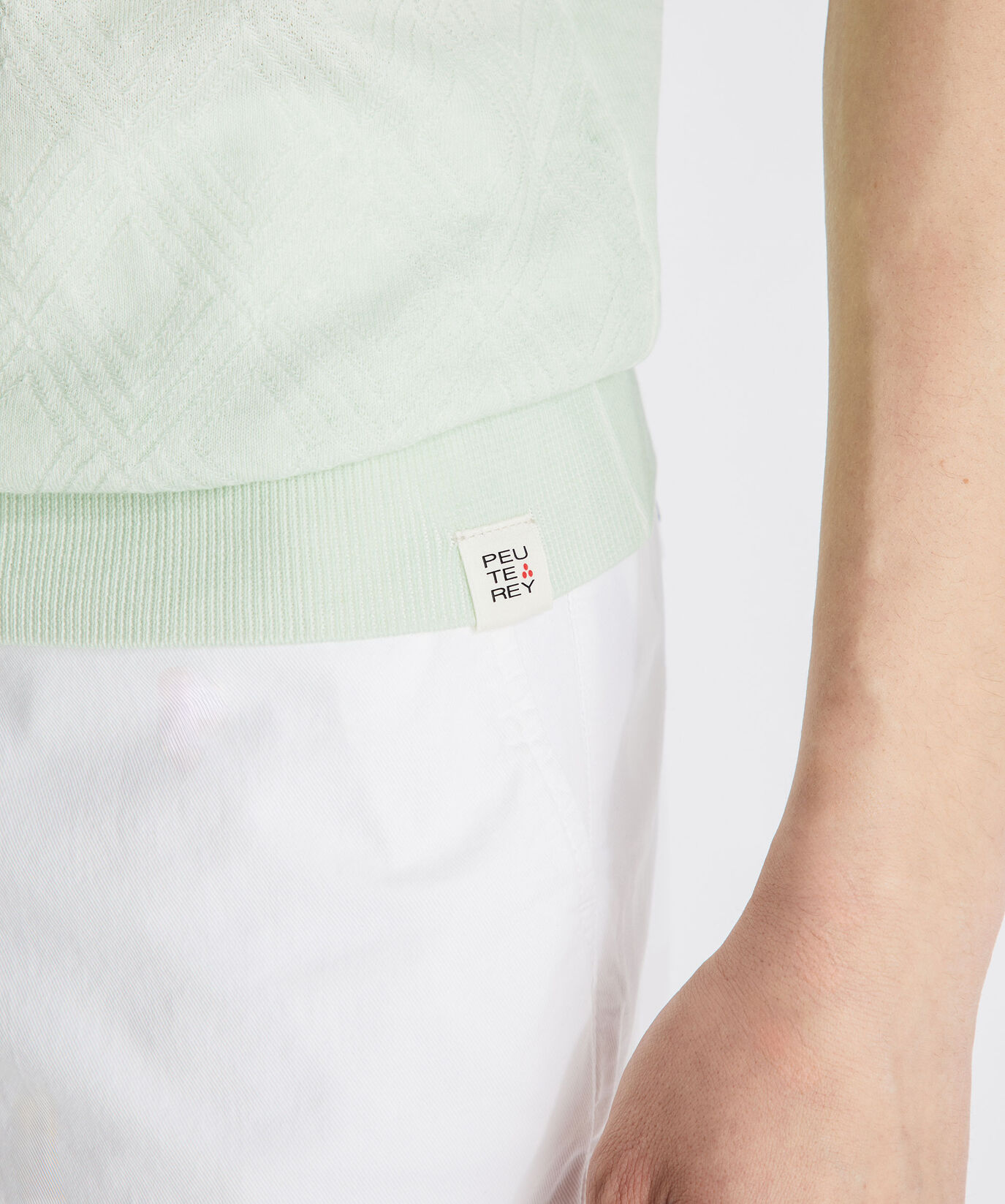 Garment-dyed cotton knit polo shirt  Peuterey - large