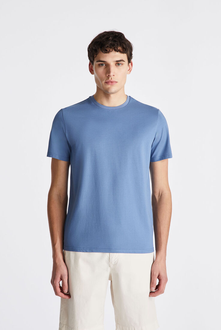 T-Shirt aus Baumwoll-Stretch-Piqu&eacute; mit Seide  Peuterey - medium