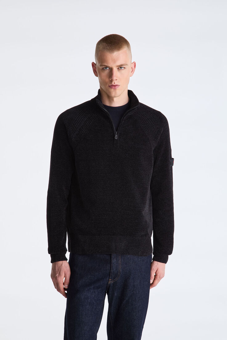 Plain Chenille Sweater with Half Zip  Peuterey - medium