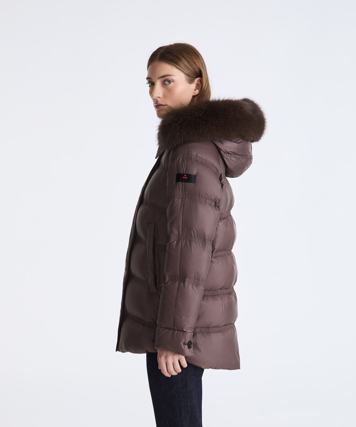 Puffer Jacket with Fur Edging  Peuterey - large