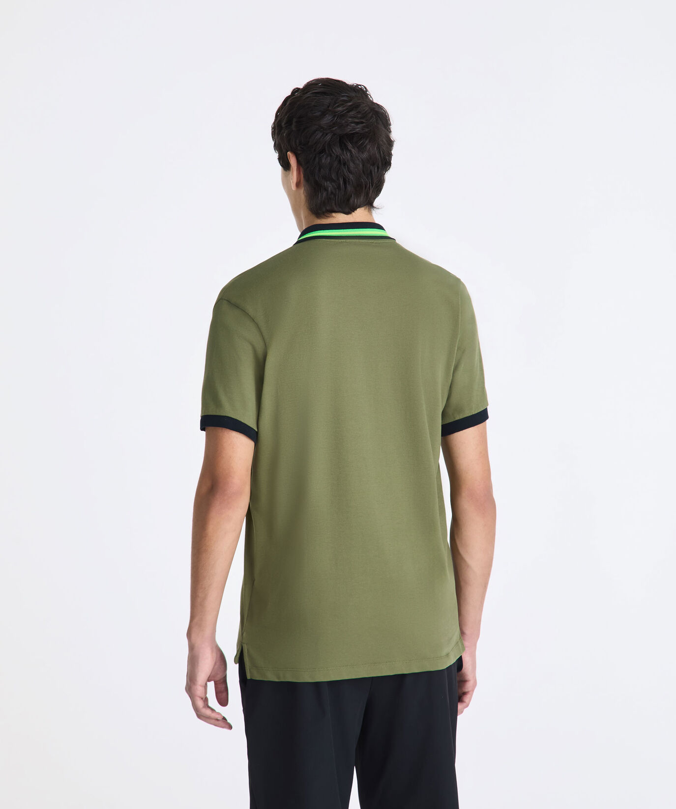 Stretch cotton pique polo shirt with neon details  Peuterey - large