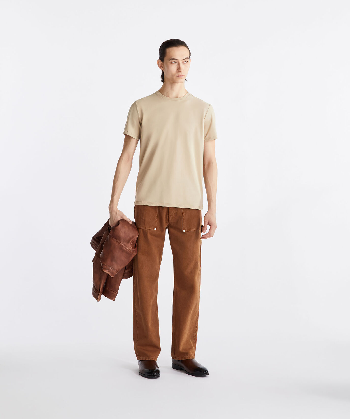 Stretch cotton and silk pique t-shirt  Peuterey - large image number 0