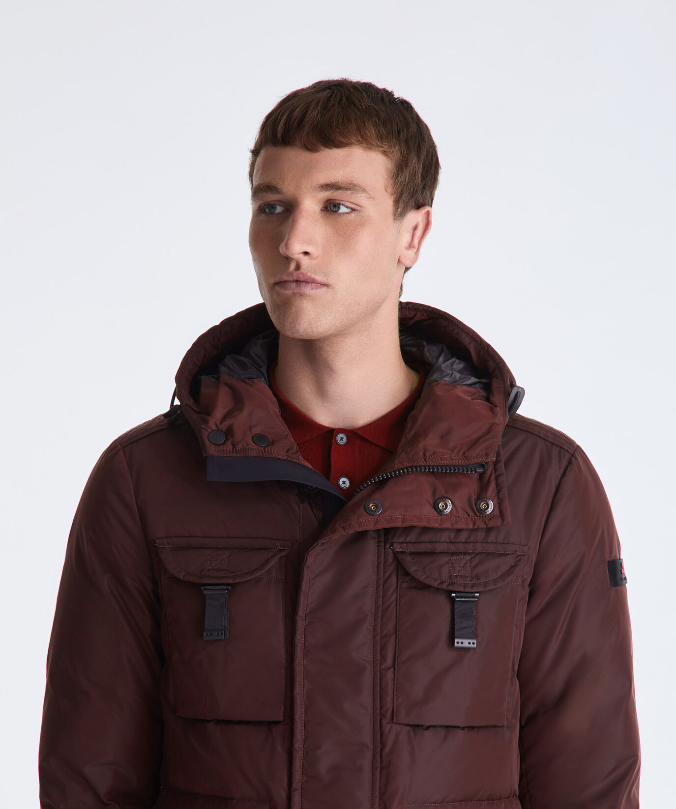 Taffeta Field Jacket with Fur Hood  Peuterey - large