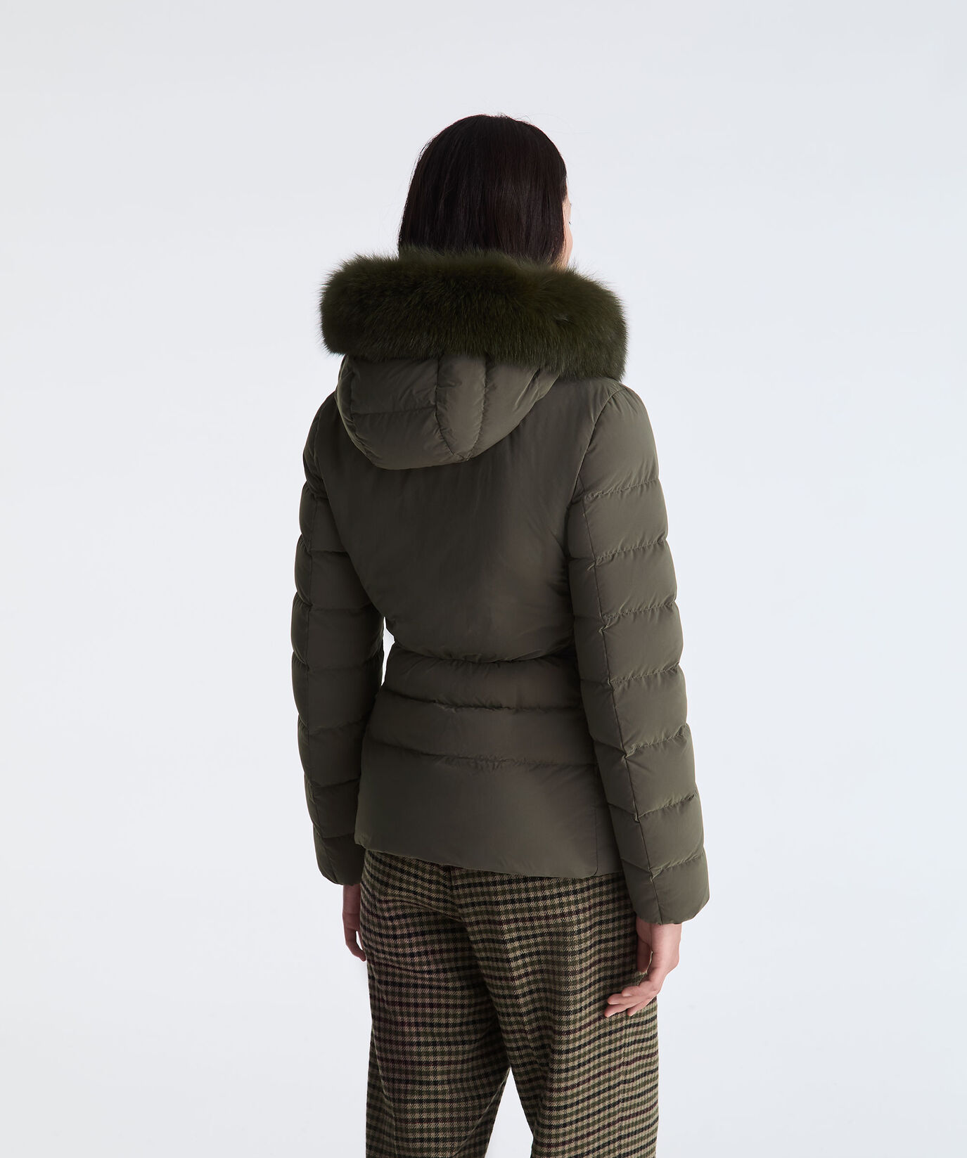 Short Hooded Down Jacket with Fur  Peuterey - large