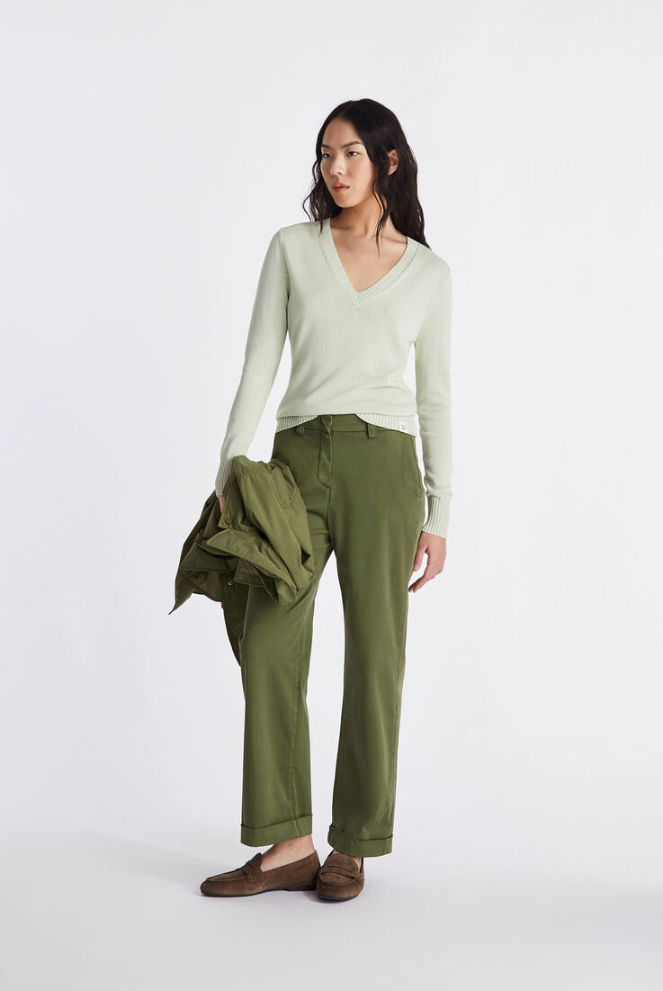 Pull tricot avec col en V en viscose m&eacute;lang&eacute;e  Peuterey - medium