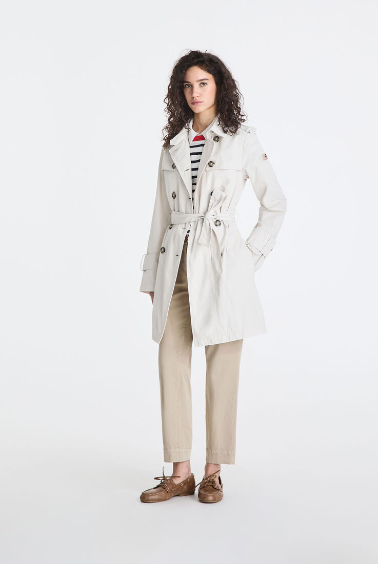 Double-breasted taffeta trench coat with belt  Peuterey - medium