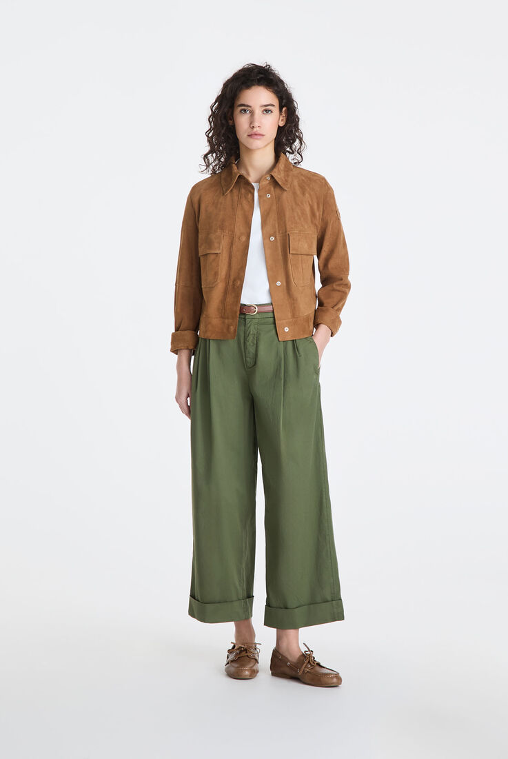 High-waisted cotton poplin trousers  Peuterey - medium