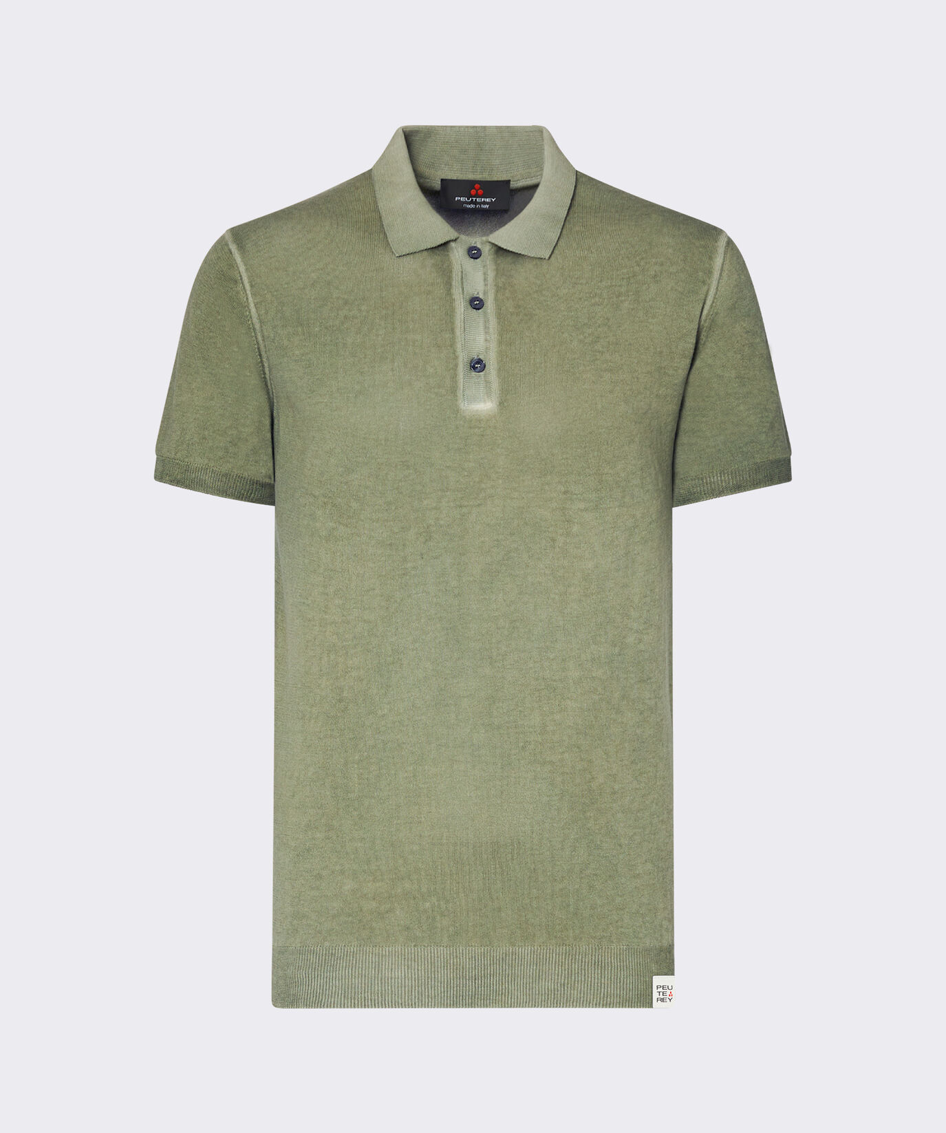 Cotton crepe knit polo shirt  Peuterey - large