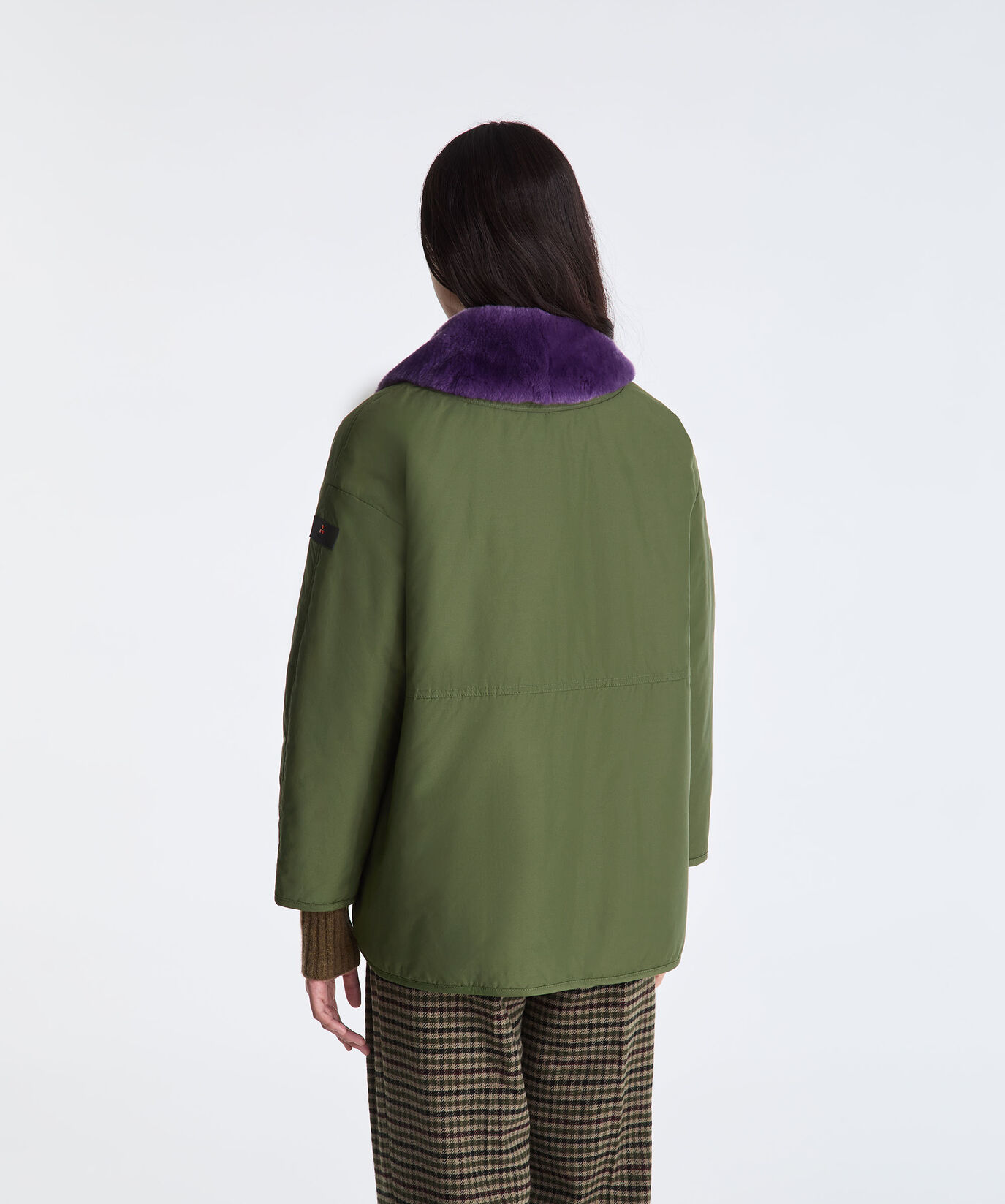 Beidseitig tragbare Jacke mit abnehmbarem Pelzkragen  Peuterey - large