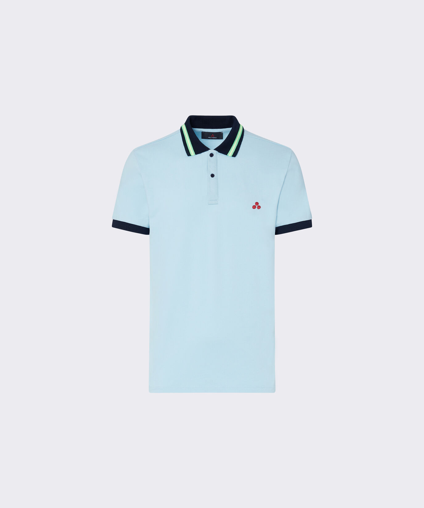 Stretch cotton pique polo shirt with neon details  Peuterey - large image number 4