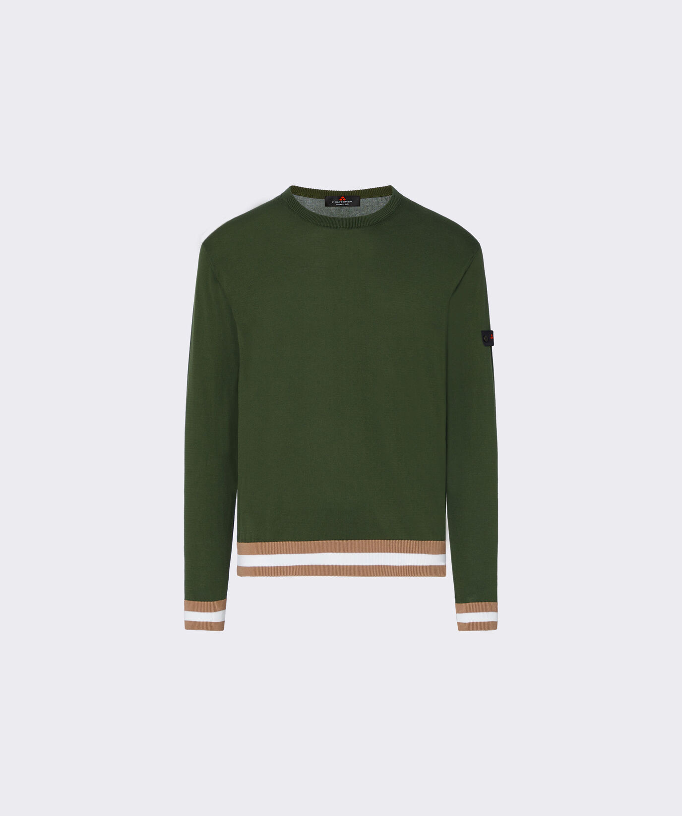 Cotton knit sweater with contrasting details  Peuterey - large image number 4