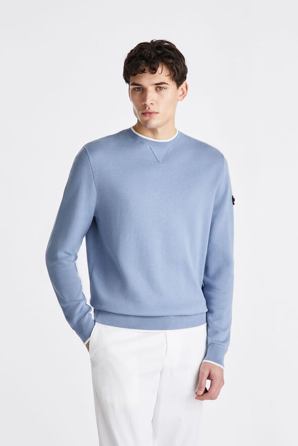 Pullover aus Baumwoll-Nylon-Mischgewebe mit Pl&uuml;sch-Effekt  Peuterey - medium
