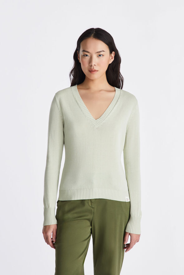 Maglia in tricot misto viscosa con scollo a V  Peuterey - medium