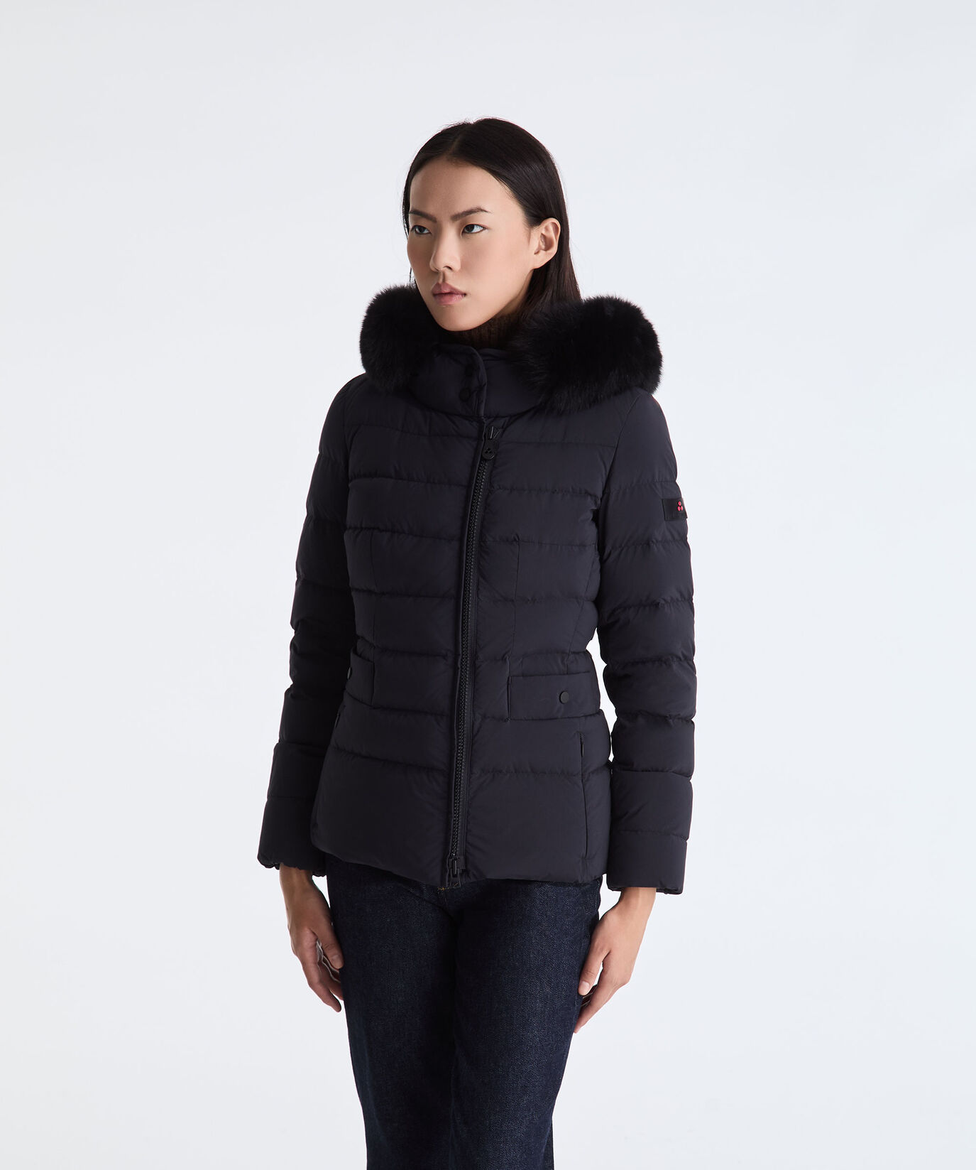 Hooded Down Jacket with Fur  Peuterey - large image number 1