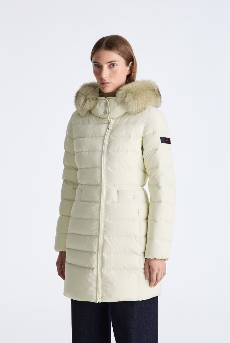 Long Down Jacket with High Collar And Fur Edging  Peuterey - medium