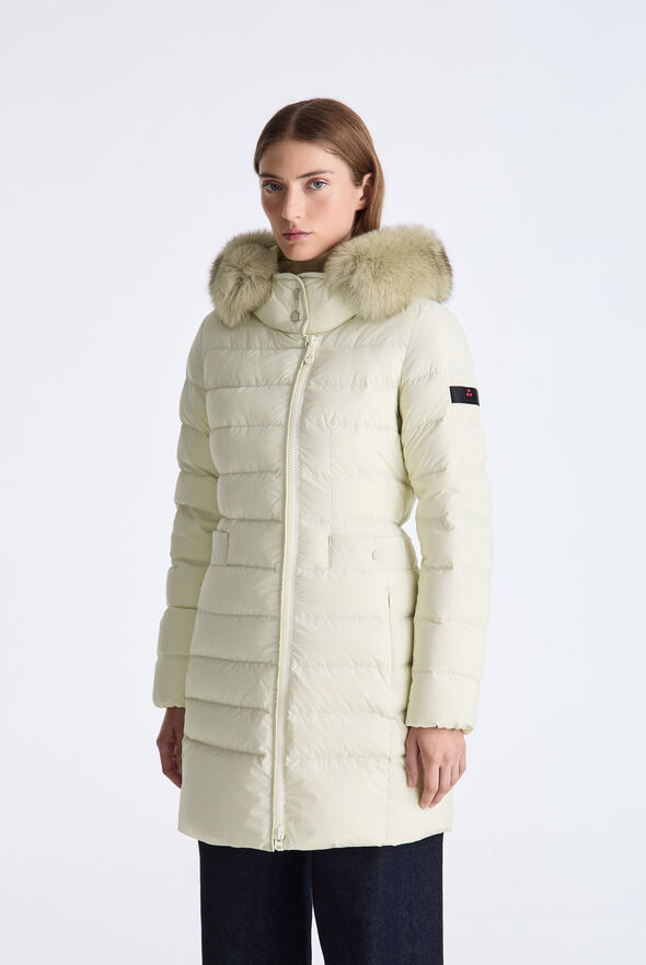 Long Down Jacket with High Collar And Fur Edging  Peuterey - medium