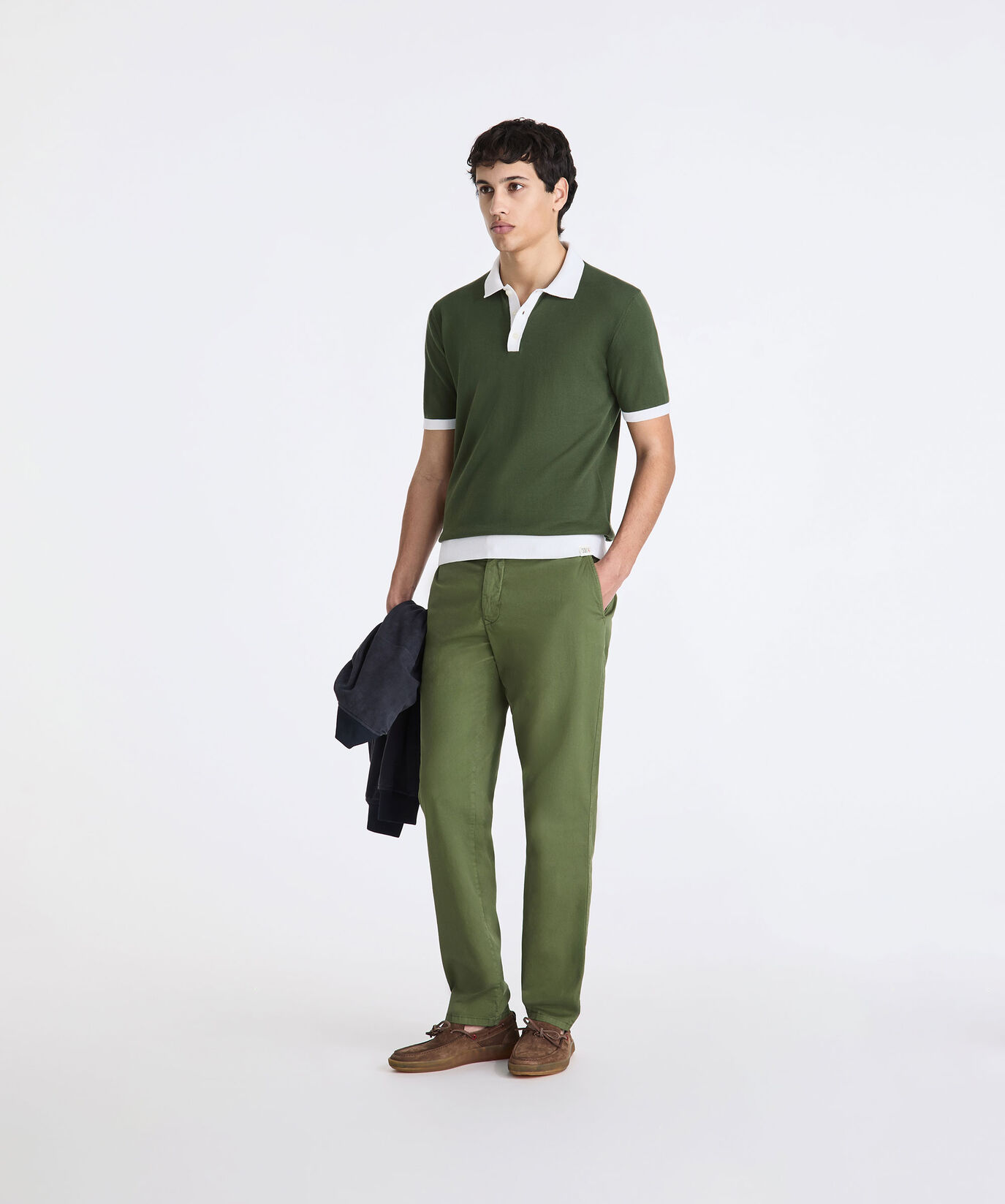Cotton knit polo shirt with contrasting details  Peuterey - large image number 0