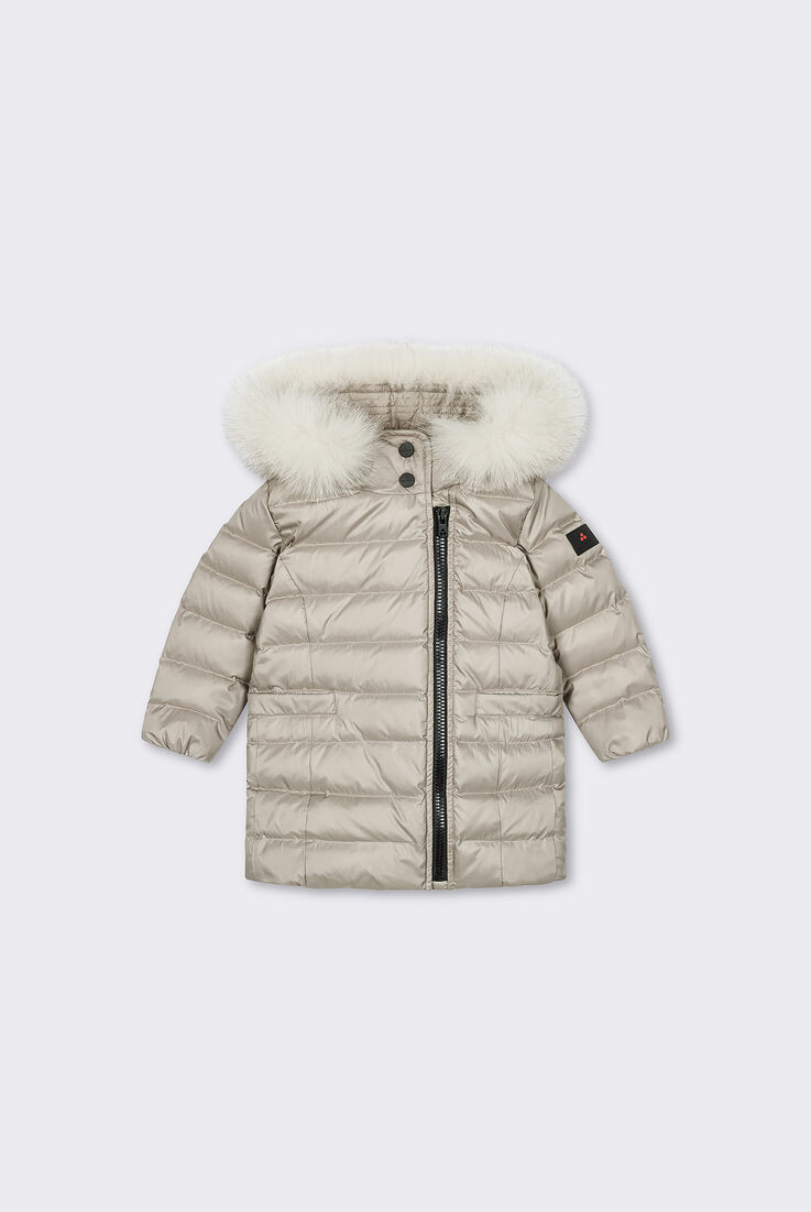 Down Jacket with Asymmetric Zip and Fur  Peuterey - medium