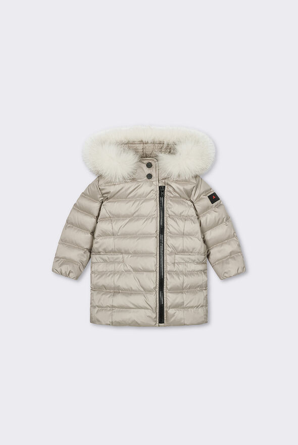 Down Jacket with Asymmetric Zip and Fur  Peuterey - medium