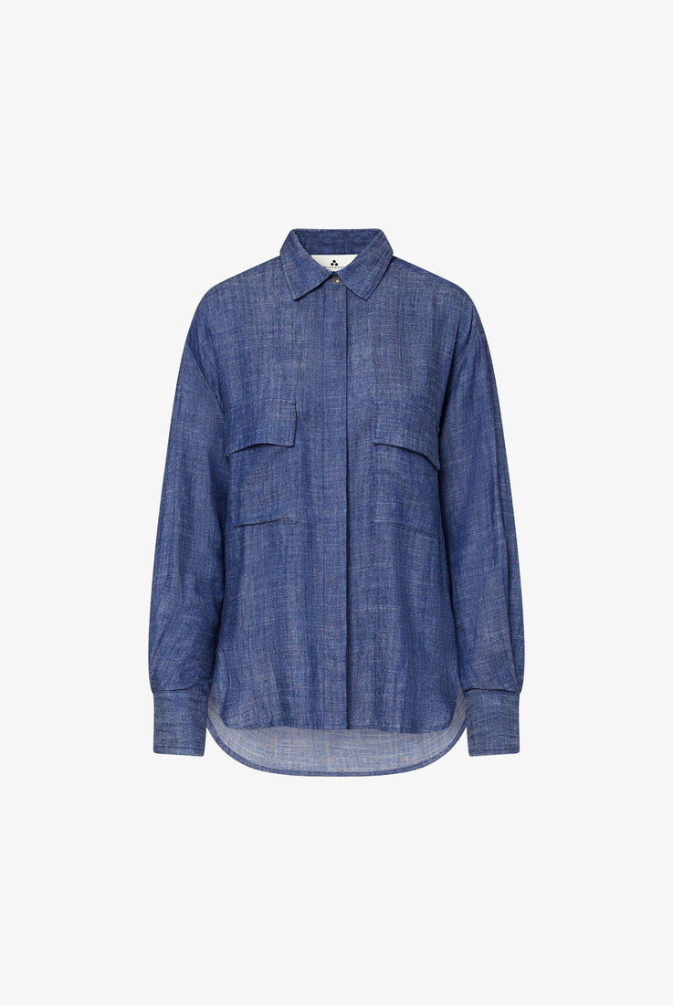 Oversize linen-blend denim shirt  Peuterey - still-fondo-neutro