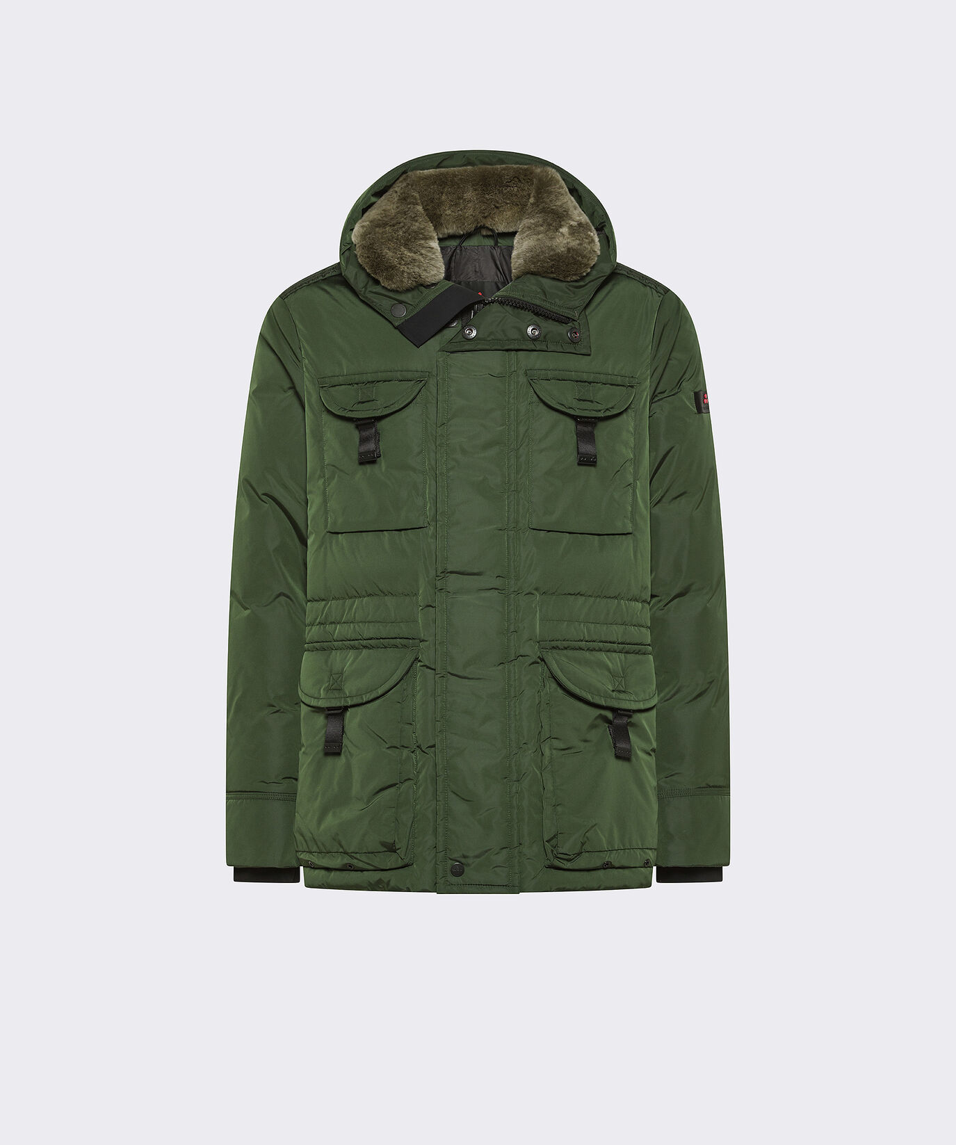 Taffeta Field Jacket with Fur Hood  Peuterey - large