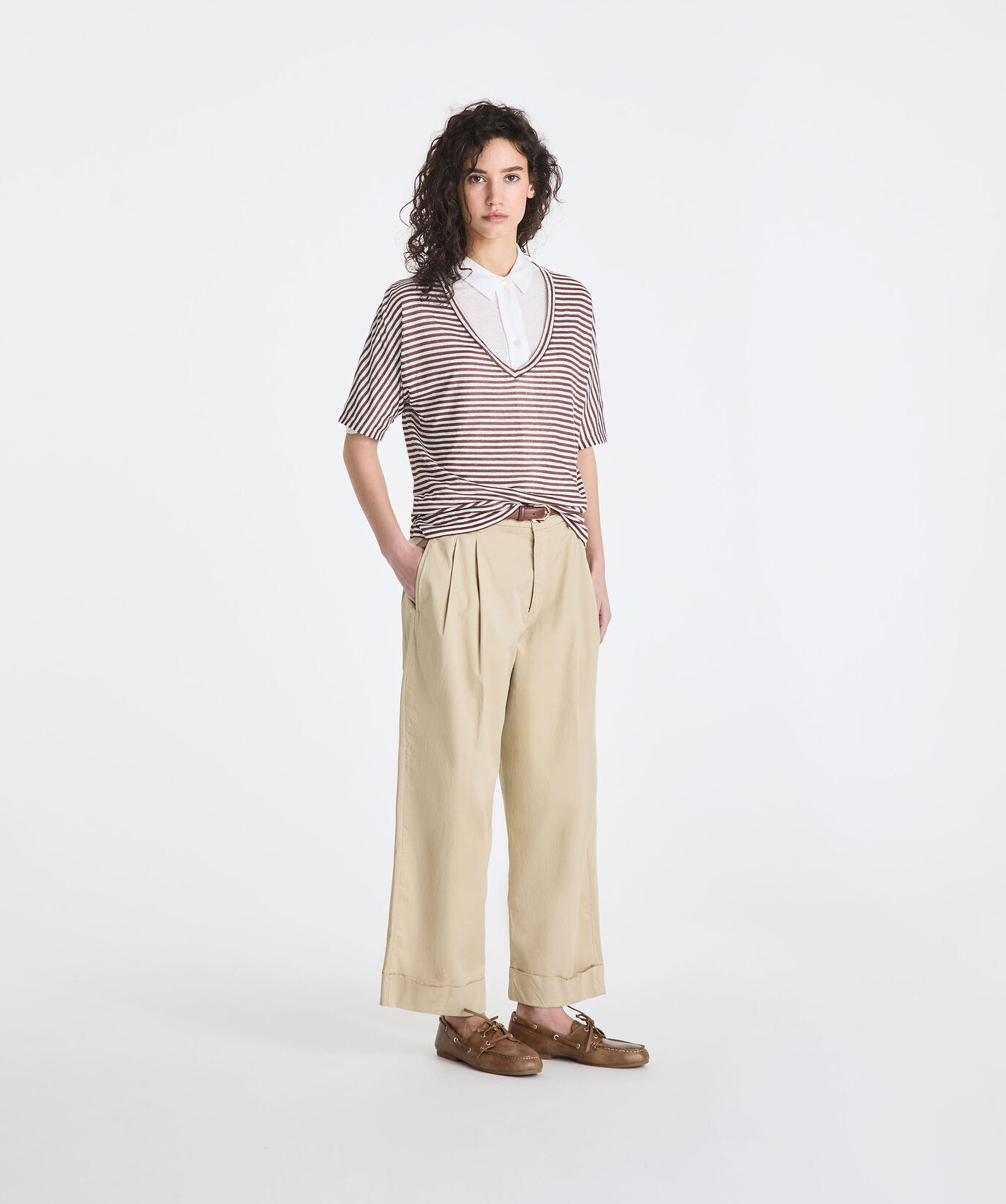 Striped V-neck T-shirt  Peuterey - large image number 0
