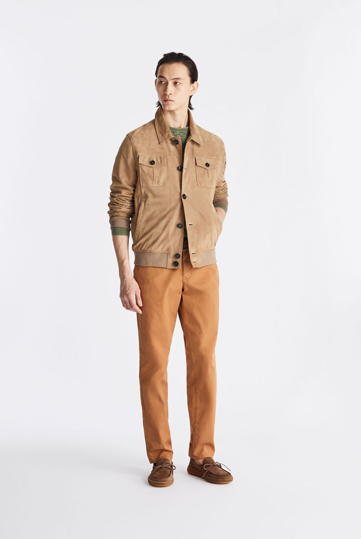 Suede jacket with horn effect buttons  Peuterey - medium