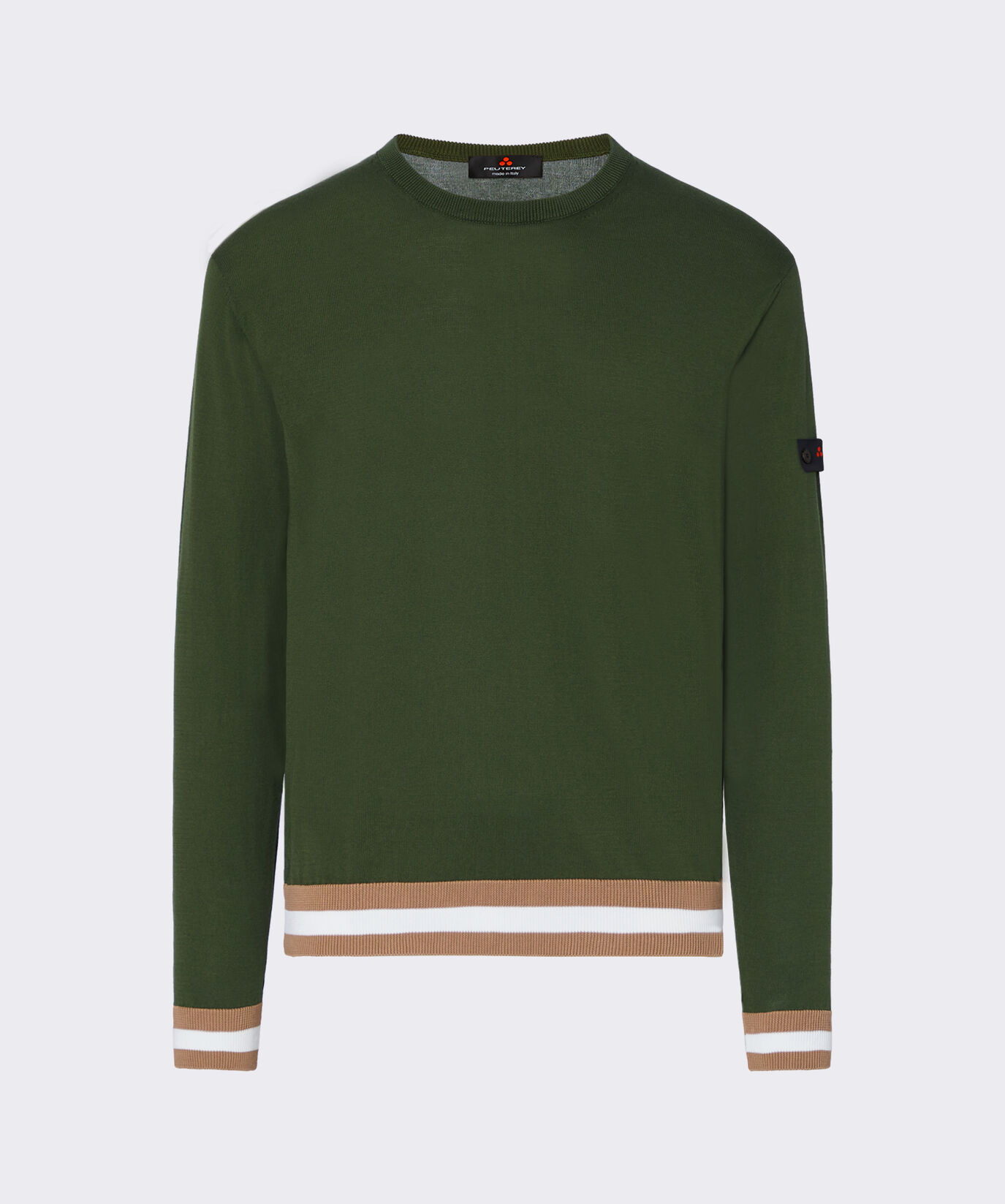 Cotton knit sweater with contrasting details  Peuterey - large image number 4