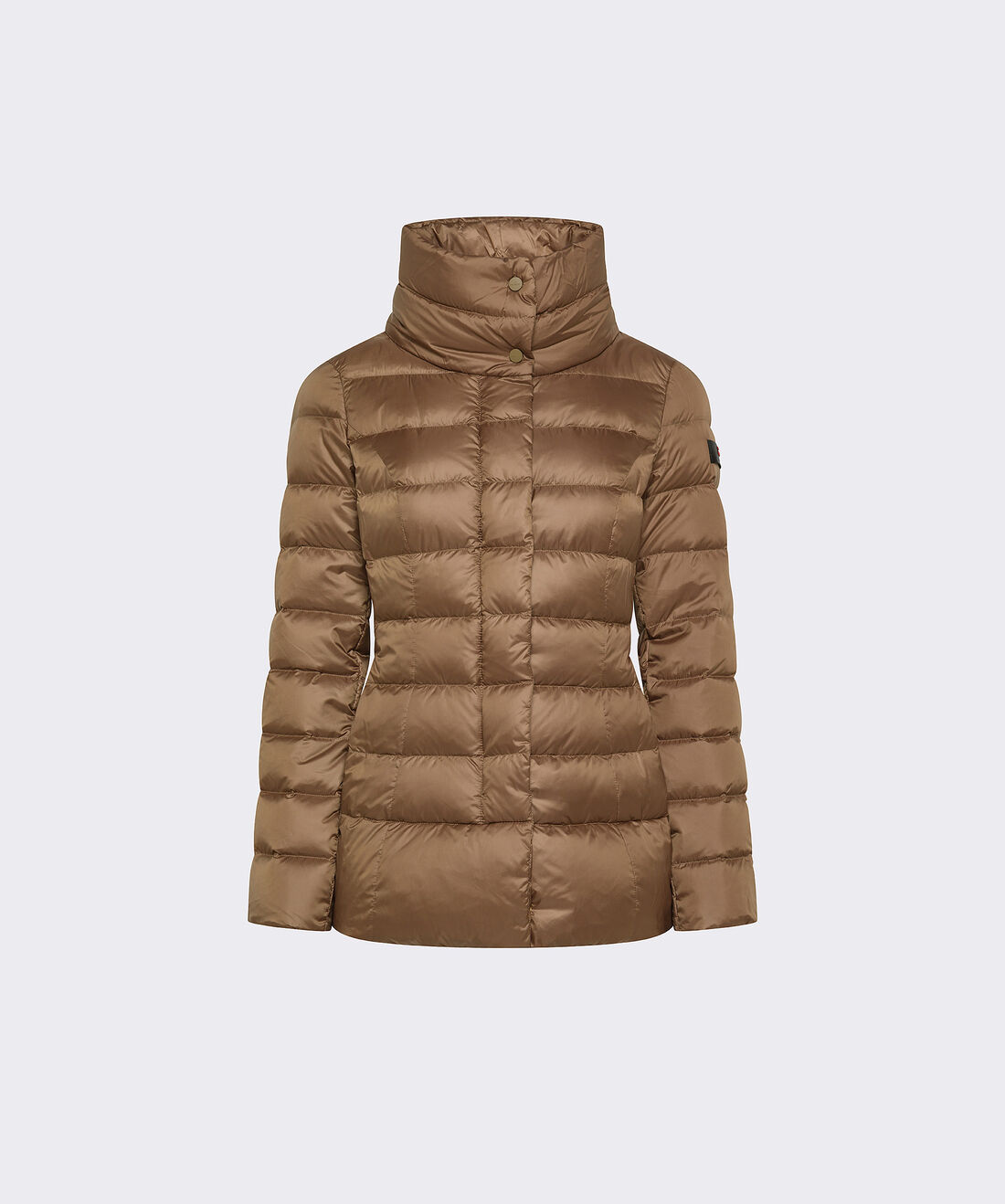 BROWN Long High Collar Down Jacket for Women | Peuterey